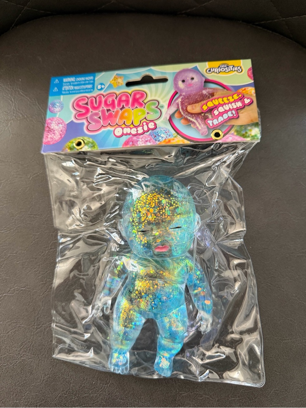Blue Glitter Squeeze Toy